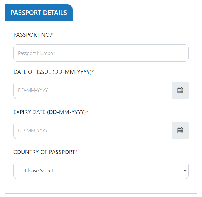 Arrival Card Travel Information